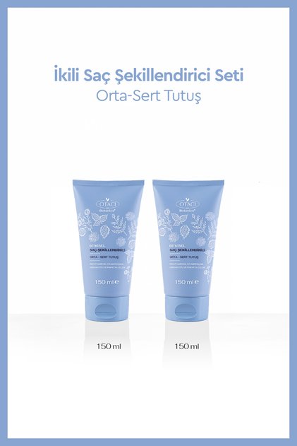 Bitkisel Saç Şekillendirici Orta & Sert Tutuş İkili Paket