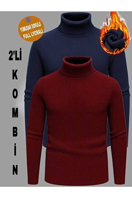 2-piece turtleneck turtleneck sweater