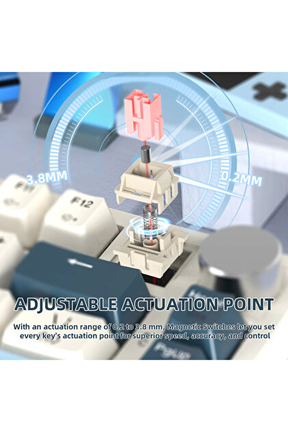 Attack Shark K85 Rapid Trigger - Snap Tap Manyetik Switch RGB