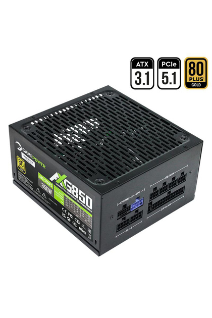 Gamepower AXG-850 14CM 850W Gold 80+ ATX 3.1 PCI-E 5.1 Power
