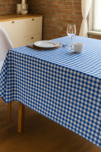 Gingham Pattern Tablecloth, Picnic Cloth, Table Cloth, Nutrition Cover