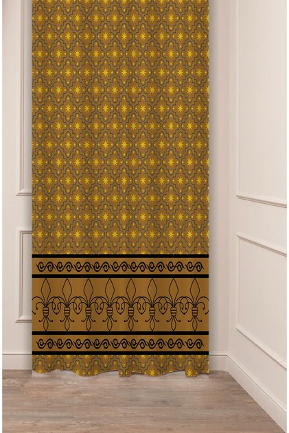 Authentic, Anatolian, Ethnic Patterned Special Design Digital Printed (Single Wing) Modern Stylish Background Curtain