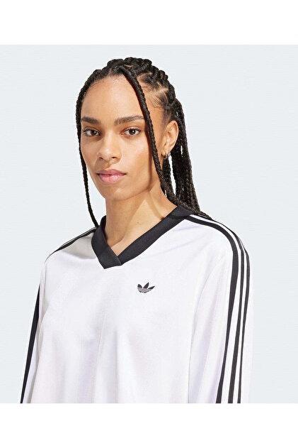 adidas Adicolor Football Jacquard Crop Long-Sleeve Top - Fiyatı