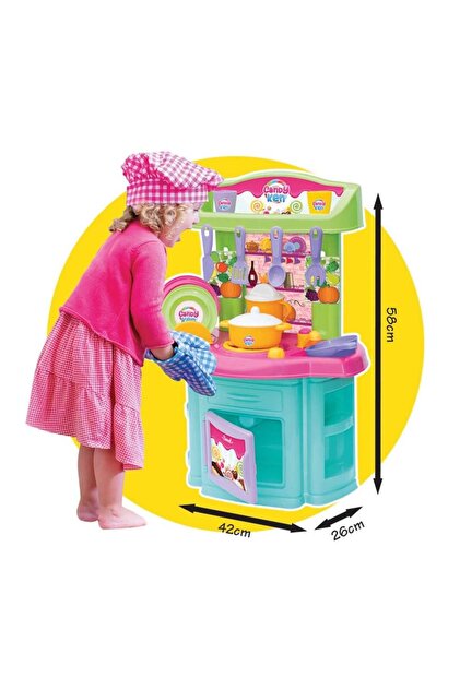 SPOR35 Eğitici Oyuncaklar Candy & Ken Şef Mutfak Set Kız Erkek