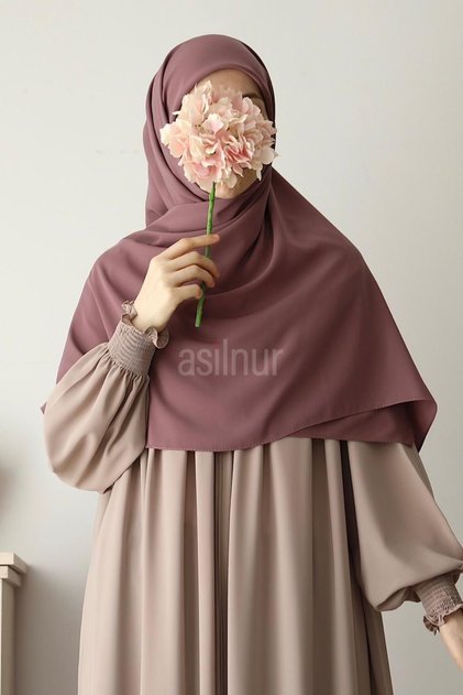 Elif Large Size Scarf 120X120 Rose