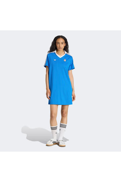 adidas Real Madrid Fc Madrid Icon Dressential Women's Blue Dress- Trendyol