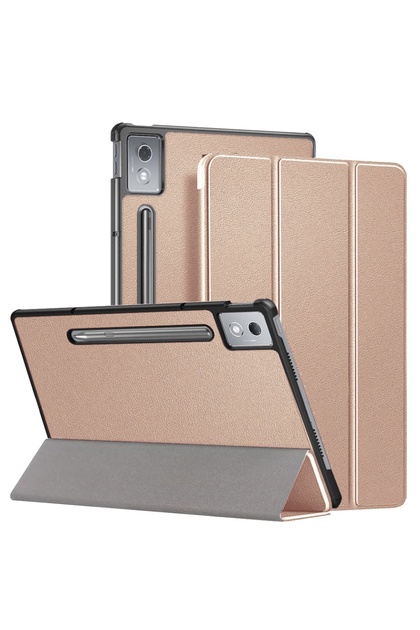 Husă tabletă pentru Lenovo Idea Tab Pro 12.7 (2025), FoldPro, roz, set autocolante