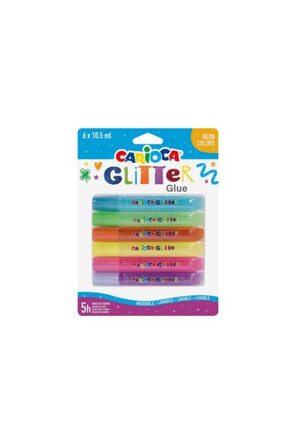Lipici cu sclipici Fluo 6/set