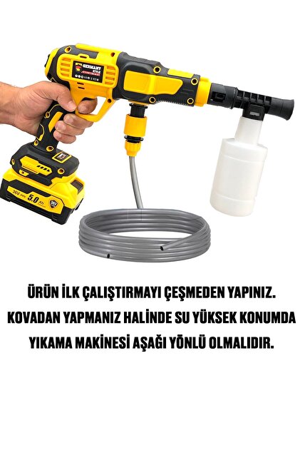 Germany Style 8005VFX Çift Akülü Şarjlı Oto Yıkama Makinesi Araç