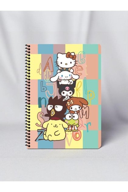 Keskin Color Hello Kitty and Friends A4 Spiral Notebook - 80 Sheets - Letters