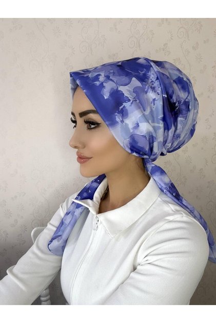 Hb13 Patterned Back Tie Shawl Scarf