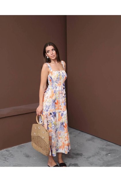 Rochie de vară din in, fără mâneci, cu bretele pentru piept pentru femei