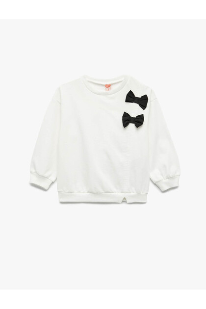 White Baby Girl Sweatshirt 6Wmg10048Ak