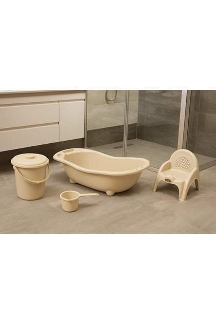 5'li Set Fileli Yenidoğan Küvet, Banyo Seti