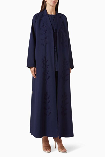 Stylish Fern Embroidered Abaya Set Ideal Choice for Modern Hijab Fashion