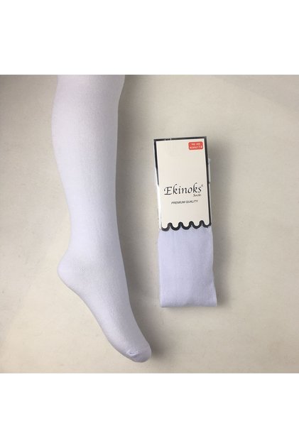 White Color Cotton Girls - Boys Pantyhose Quality