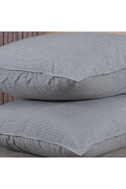Cotton Yarn Dyed Washable Pillowcase with Cover | Set of 2 | 50X70Cm | Double Needle Detail