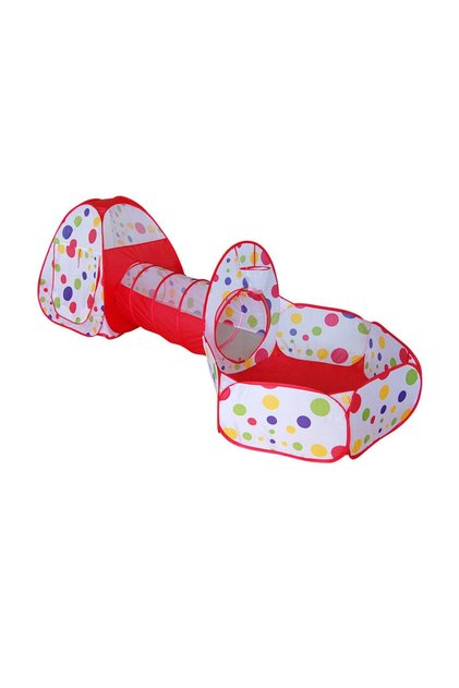 Детска палатка за игра, 3 в 1, червена ZTS8463