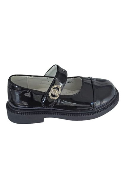 Pantofi eleganți pentru fete, școală, B1670, lac, negru, mărimea 31