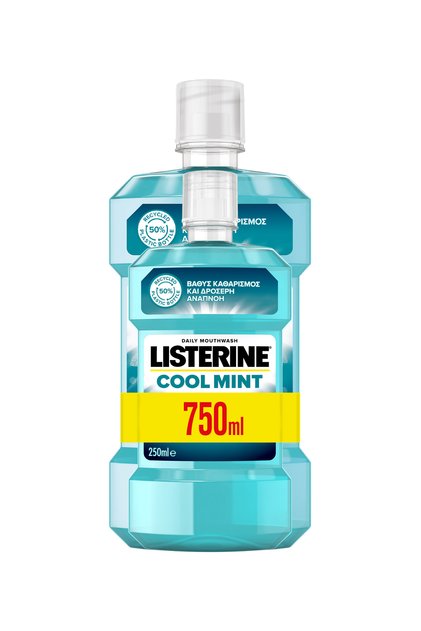 Apa de gura Cool Mint Pack, 750 ml