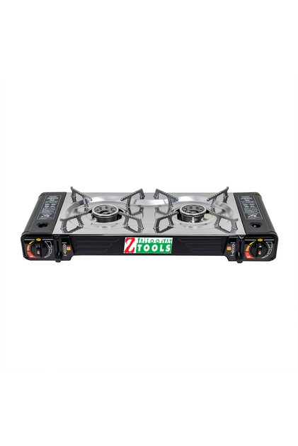 Aragaz de camping cu 2 arzătoare, aprindere electrică, putere 2×2.5kw / ZTS 5618 ZTS5618