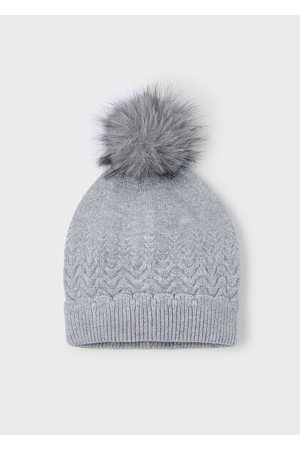 Girl's Pompom Knitted Beanie 10075