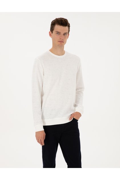 Ecru Regular Fit Sweatshirt 50313944-Vr019