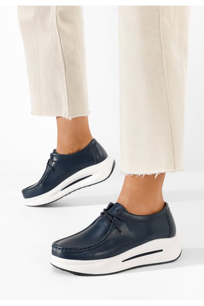 Mocasini dama piele Albeida V2 navy