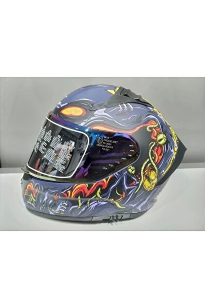Genel Markalar MTS Kask Mts Pro 801 Zombi Güneş Gözlüklü Orange