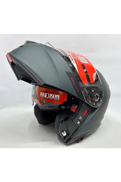 Kask Genesis Sv Çene Açılır Kask Mat Anthracite Grey