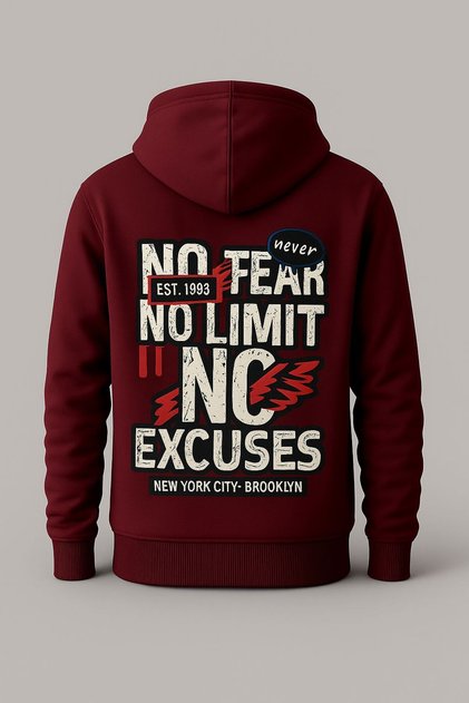 Graphic Text Printed Hooded Sweatshirt – Unisex Casual Fashion