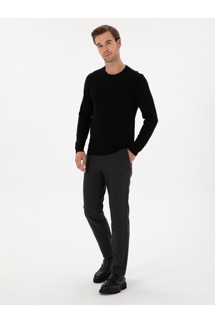 Smoked Slim Fit Canvas Trousers 50308713-Vr058