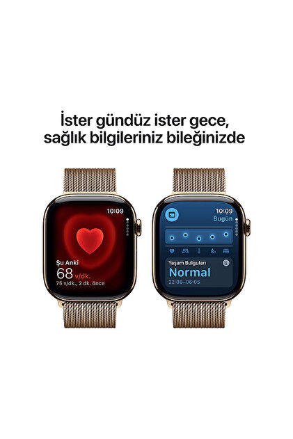 Apple Watch Series 10 GPS + Cellular 42mm Gold Titanium Case with