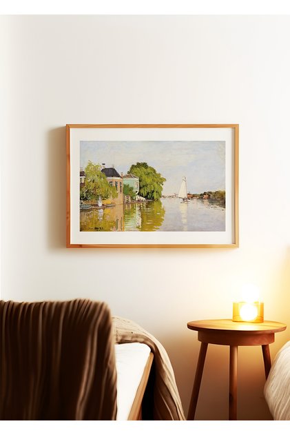 Claude Monet - Seine Nehri’nde Yelkenli - Manzara Poster - Tablo Ölçülerinde Çerçevesiz Poster