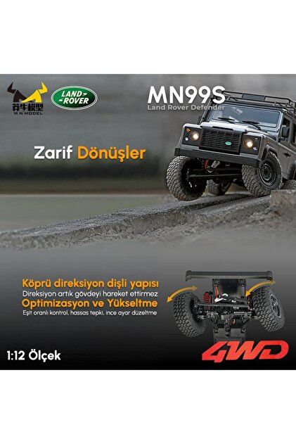 MN Model MN99S V2 1/12 Land Rover Defender 4WD RC Model Crawler