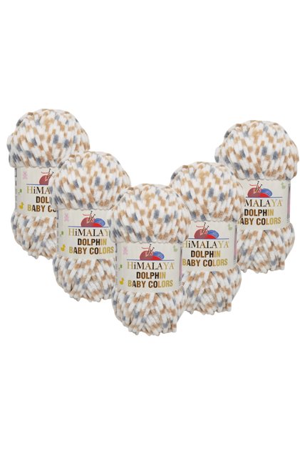 Dolphin Baby Colors Velvet Thread 5 Pack - 80416 - 100 Gr. 120 Meters.