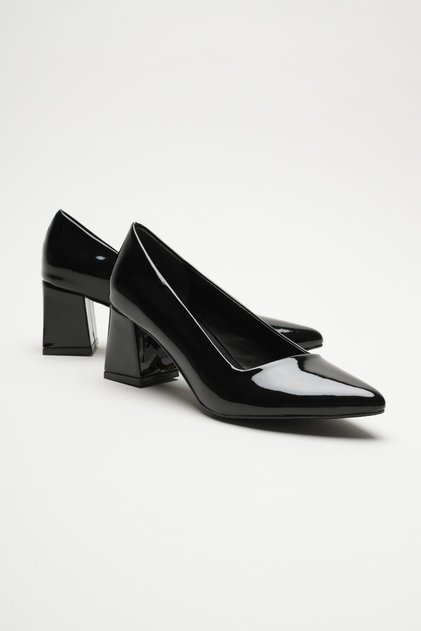 Allegra Black Patent Leather Stiletto