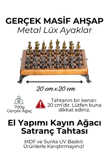 Metalicraft MC59 Bizans Figürlü El Yapımı Metal Satranç Takımı