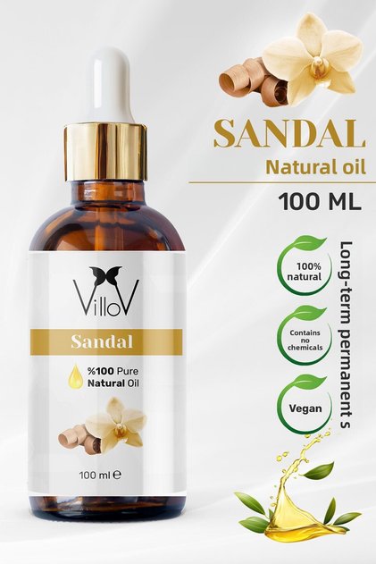 Sandal Cold Pressed 100% Pure and Natural Herbal Sandalwood Essential Oil 100ml