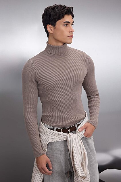 Felpa Uomo Trendyol Turtleneck Regular Fit - Collo Alto, Mista Cotone, Colore Nero