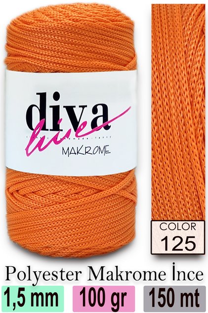 Diva Macrame Floss 125 Portocaliu