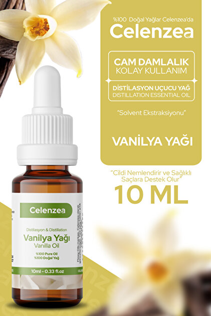 Celenzea Vanilya Yağı %100 Doğal Bitkisel Uçucu Yağ Vanilla Oil