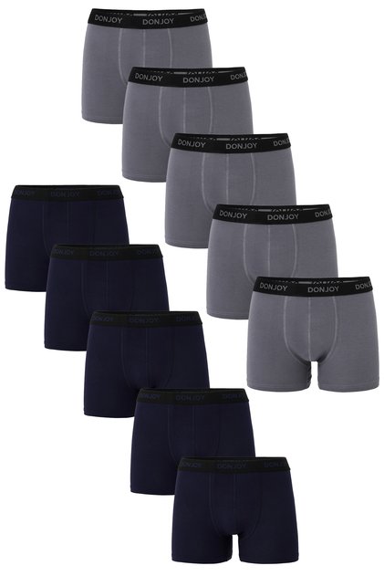 Men's 10-Piece Bamboo Elastic Waist Boxers