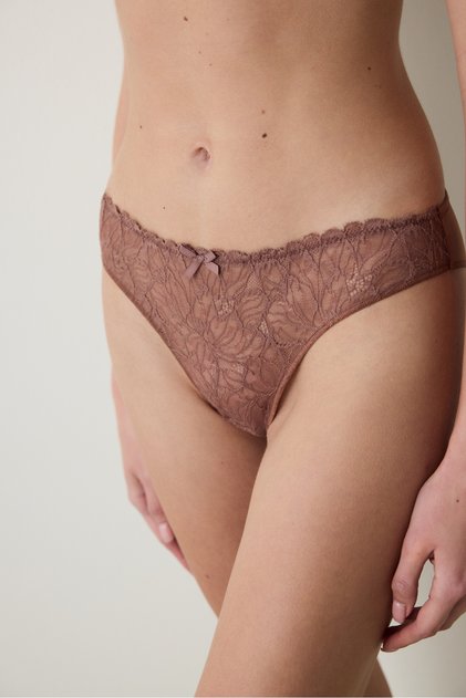 Lotus Lace Kahverengi Slip