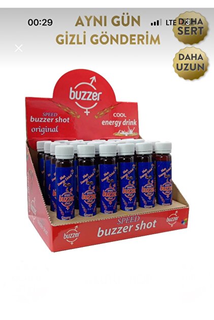 BUZZER Shot İçecek 24 Adet - Fiyatı, Yorumları
