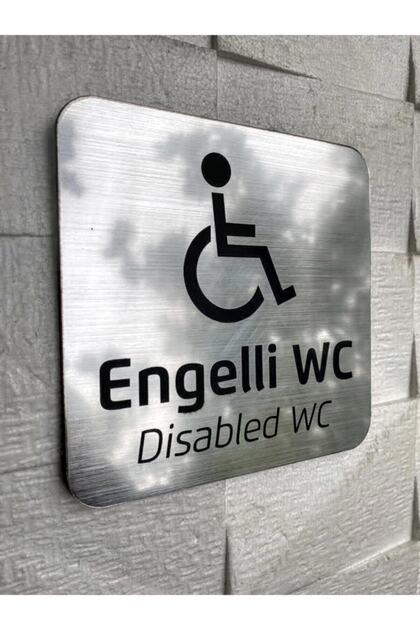 Metallica Silver Series Disabled Wc Direction Sign -