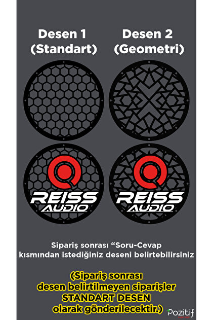 Pozitif Lazer 20cm Reis Audio Yazılı Dayanıklı Pleksi Midrange