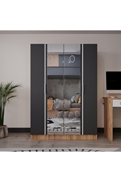 AZZURİ PİYANO 4 Kapaklı Dolap Genç Odası-Çocuk Odası Gardırop