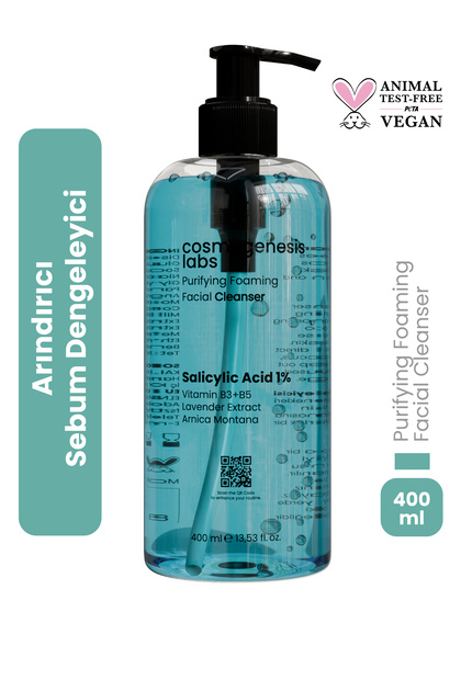 Cosmogenesis Labs Karma ve Yağlı Ciltlere Yüz Temizleme Jeli 400ml