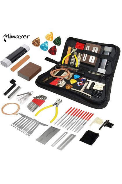 مجموعة أدوات إصلاح الجيتار من Miwayer، 72 قطعة، 25 قطعة، مجموعة إعداد مع حقيبة حمل، هدية مثالية للموسيقى أو S
